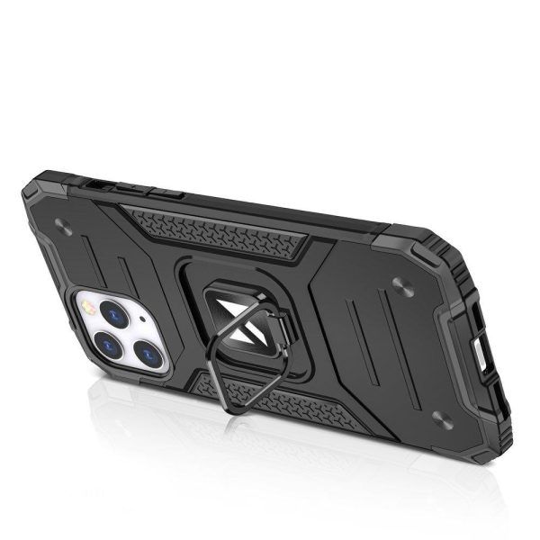 Bruņu korpusa vāks + magnētiskais rokturis iPhone 13 mini gredzena bruņas zilā krāsā