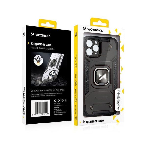 Bruņu korpusa vāks + magnētiskais rokturis iPhone 13 Pro gredzena bruņas rozā