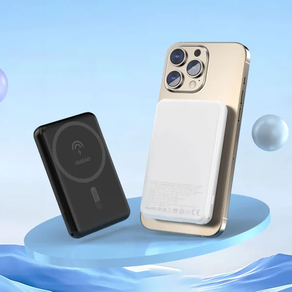 Magnētiskā PowerBank 5000mah ar indukcijas lādētāju