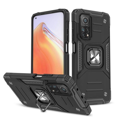 Bruņota korpusa vāks + magnētiskais rokturis Mi Poco M4 Pro 5G / Redmi Note 11 5g gredzena bruņas melna