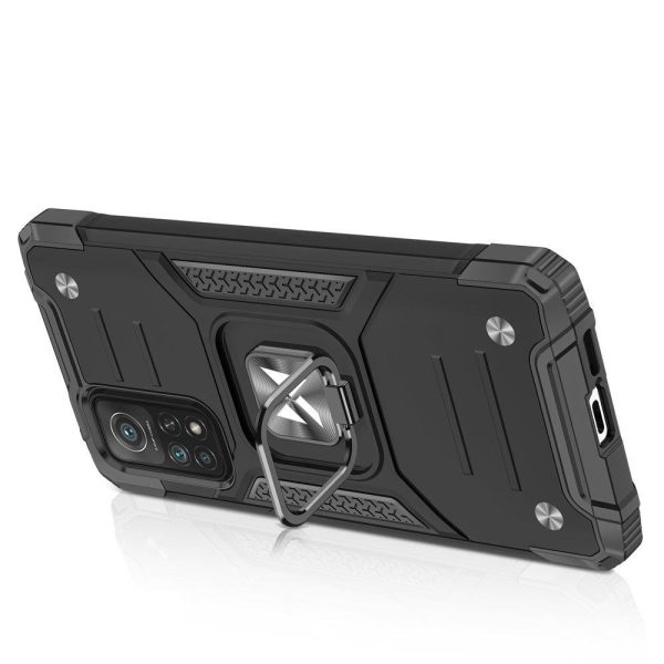 Bruņota korpusa vāks + magnētiskais rokturis Mi Poco M4 Pro 5G / Redmi Note 11 5g gredzena bruņas melna