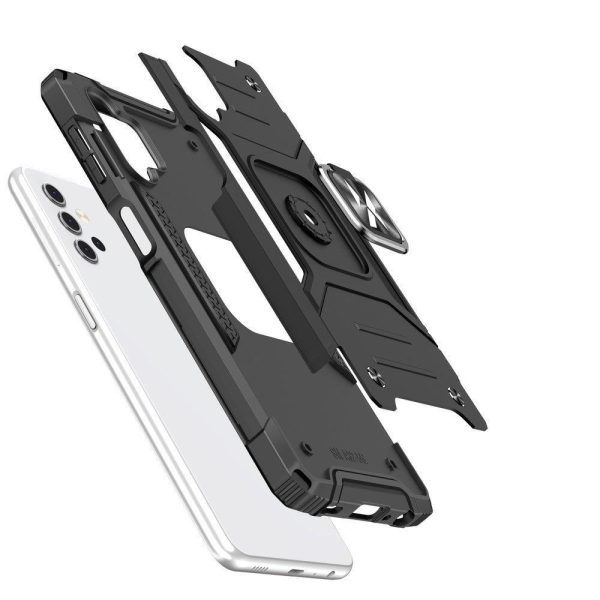 Bruņu korpusa vāks + magnētiskais rokturis Samsung Galaxy A13 5g gredzena bruņas melnas