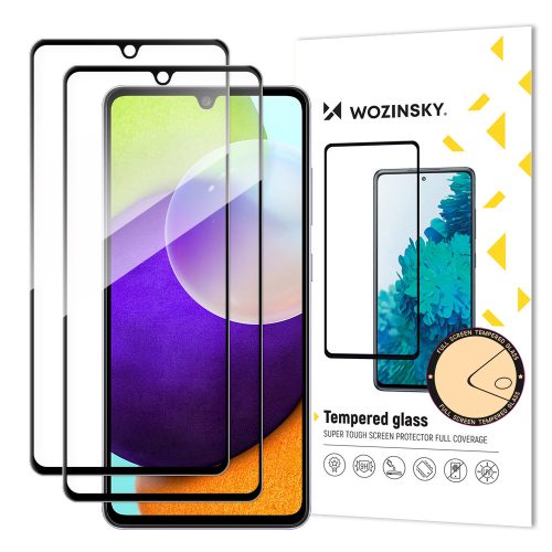 Ļoti izturīgs rūdīts stikls ar Samsung Galaxy A33 5G rāmja melnu komplektu 2 gab.