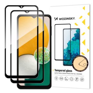 Ļoti izturīgs rūdīts stikls ar Samsung Galaxy A13 5G / A23 rāmja melnu komplektu 2 gab.