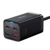 Ātrs lādētājs Gan3 Pro 2X USB-C / 2X USB 65W PD QC + USB-C 1M kabelis melns
