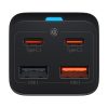 Ātrs lādētājs Gan3 Pro 2X USB-C / 2X USB 65W PD QC + USB-C 1M kabelis melns