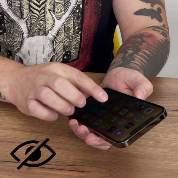 Rūdīts stikls iPhone 14 Plus / 13 Pro Max ar anti spiegu privātuma stikla privatizācijas filtru