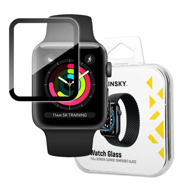 Hibrīds aizsargājošs stikls Apple Watch 1/2/3 38mm pulksteņa stikls melns