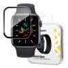 Hibrīds aizsargājošs stikls Apple Watch 4/5/6/SE 44mm pulksteņa stikls melns