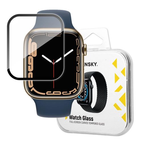 Hibrīds aizsargājošs stikls Apple Watch 7/8/9 41mm Watch Glass Black Black
