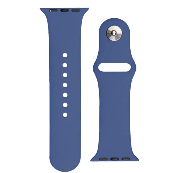 Silikona pulksteņa siksna Apple Watch 2-9/SE 38/40/41 mm silikona siksnas AP tumši zilā krāsā Silikona pulksteņa siksna Apple Watch 2-9/SE 38/40/41 mm silikona siksnas AP tumši zilā krāsā