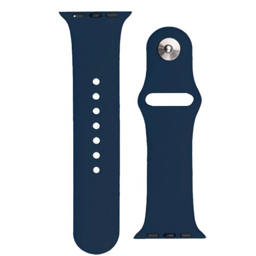 Silikona pulksteņa siksna Apple Watch Ultra 2-9/SE 42/44/45mm silikona siksnas AP tumši zilā krāsā