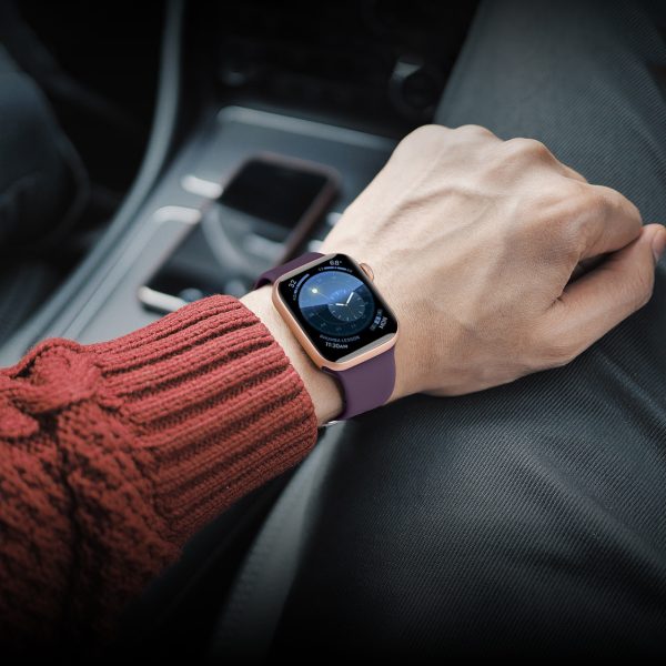 Silikona pulksteņa siksna Apple Watch Ultra 2-9/SE 42/44/45/49mm silikona siksnas APS RED