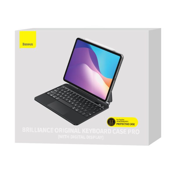 Magnētiskais korpuss + bezvadu tastatūra ar iPad Pro 11 '' / iPad Air 4/5 10,9 "pelēkā krāsā