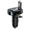 FM Bluetooth raidītājs TF SD kartes automašīnas lādētājs 2x USB melns