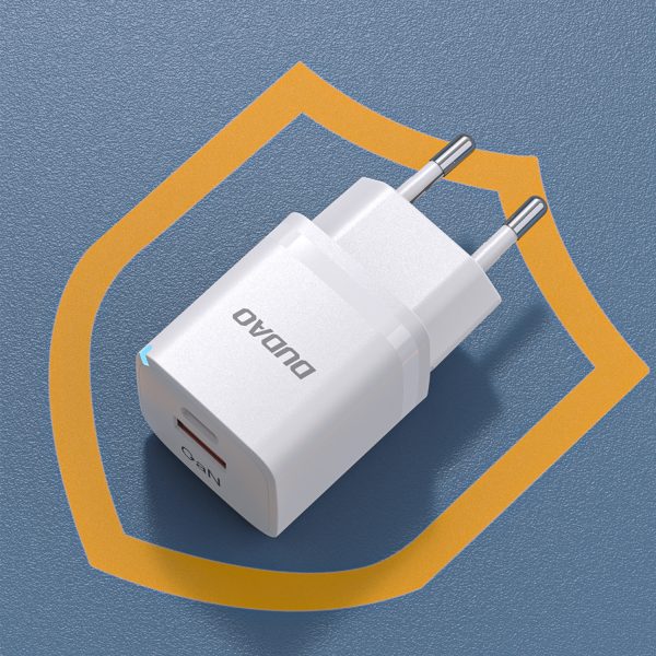 1022317-7-ladowarka-sieciowa-gan-33w-pps-usb-c-usb-a-biala-dudao-hurtownia-sklep GAN 33W PPS USB-C USB lādētājs