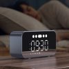 6in1 pulksteņa modinātājs FM Bluetooth skaļrunis Aux karšu lasītājs TF SD sudrabs
