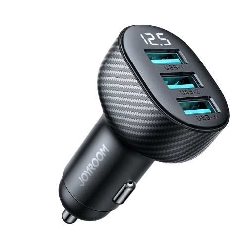 Automašīnas lādētājs 3.4A ar 3x USB-A-A displeju
