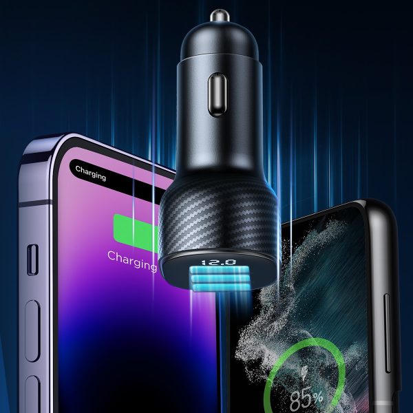 Automašīnas lādētājs 3.4A ar 3x USB-A-A displeju