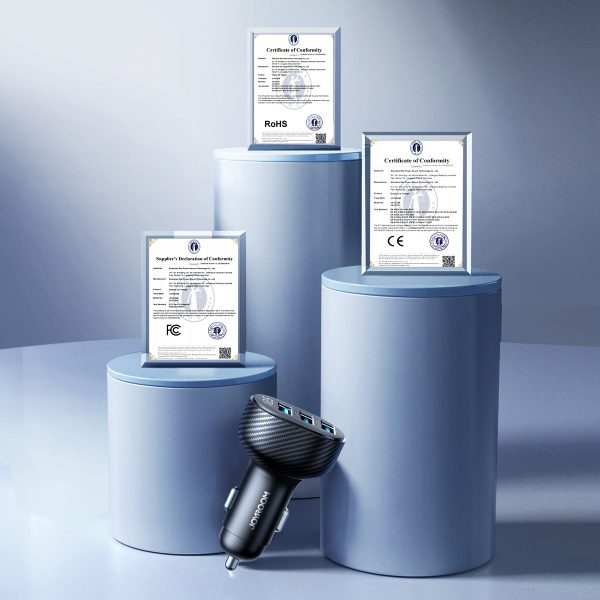 Automašīnas lādētājs 3.4A ar 3x USB-A-A displeju