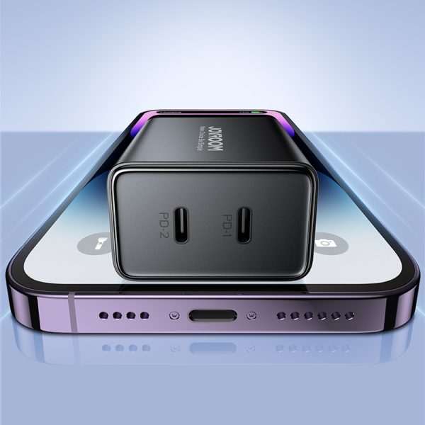 Ātrs tīkla lādētājs 40W 2x USB-C QC PD Black