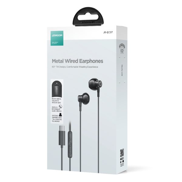 Austiņu komplekts USB-C austiņu-C-C 1,2M melnais kabelis