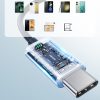 Austiņu komplekts USB-C austiņu-C-C 1,2M melnais kabelis