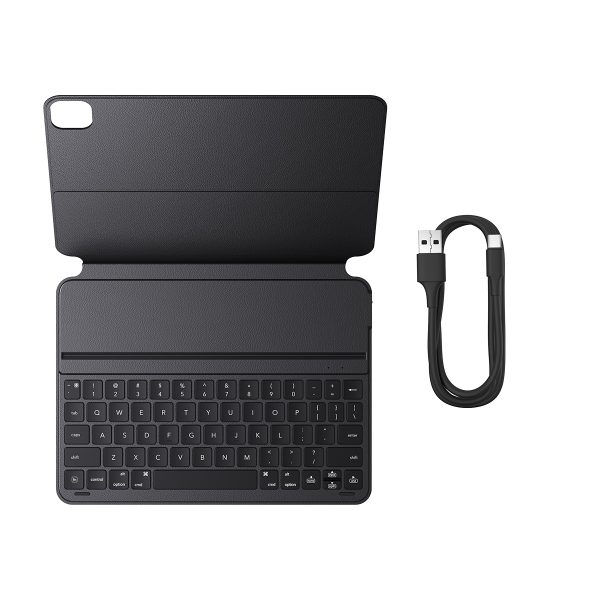 Lieta ar tastatūru iPad Pro 12.9 '' 2019-2022 + USB-C spožuma sērijai Melnais kabelis