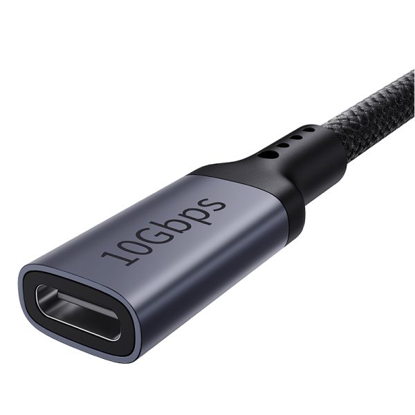 USB-C 10Gbps 0,5m melna kabeļa kabeļa paplašināšanas kabelis