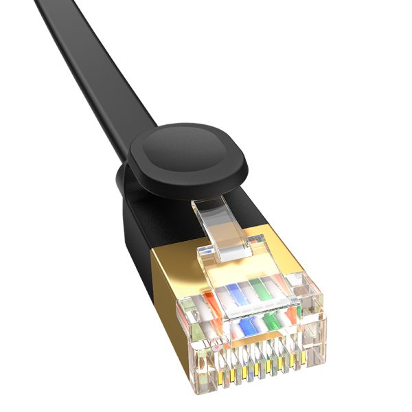Ātra plāna tīkla kabelis RJ45 CAT. 7 10gbps 2m melns