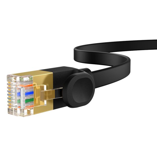 Ātra plāna tīkla kabelis RJ45 CAT. 7 10gbps 2m melns
