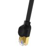 Ātra plāna tīkla kabelis RJ45 CAT. 7 10gbps 2m melns