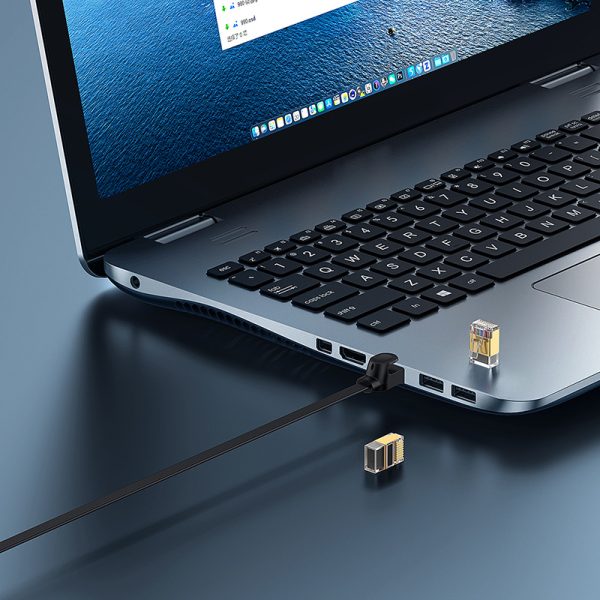 Ātra plāna tīkla kabelis RJ45 CAT. 7 10gbps 2m melns
