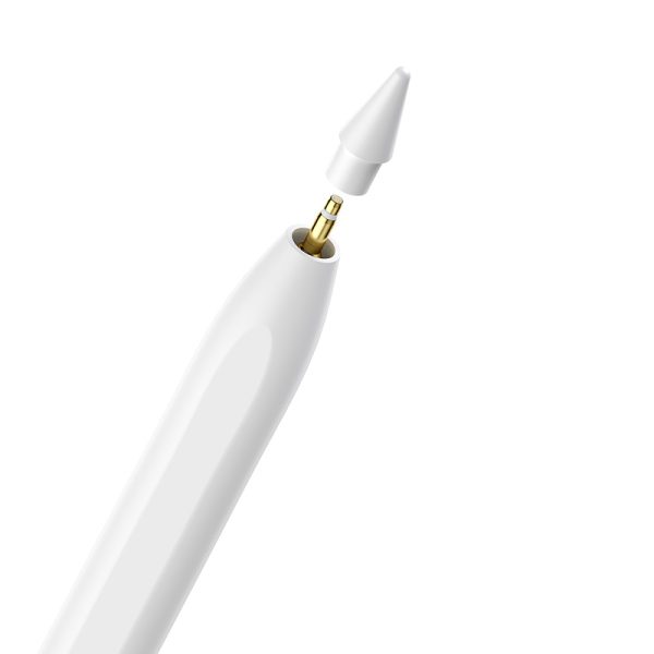 Stilus irbuli iPad ar aktīvu nomaināmu gludu rakstīšanas galu 2 + USB kabelis-balts