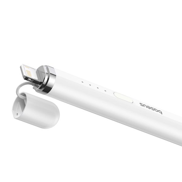 Stilus irbuli iPad ar aktīvu nomaināmu gludu rakstīšanas galu 2 + USB kabelis-balts