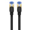 Ātrs tīkla kabelis LAN RJ45 Cat.7 10Gbps melns 8m melns