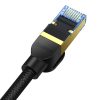 Ātrs tīkla kabelis LAN RJ45 Cat.7 10Gbps melns 8m melns