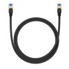 Ātrs tīkla kabelis LAN RJ45 Cat.7 10Gbps pinums 1m melns
