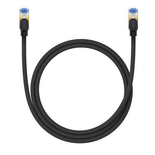 Ātrs tīkla kabelis LAN RJ45 Cat.7 10Gbps pinums 1m melns