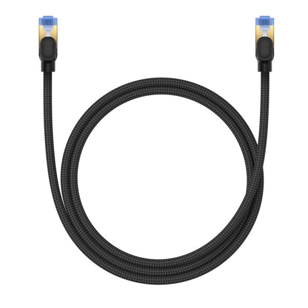 Ātrs tīkla kabelis LAN RJ45 Cat.7 10Gbps pinums 1m melns