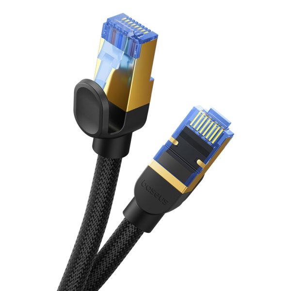 Ātrs tīkla kabelis LAN RJ45 Cat.7 10Gbps pinums 1m melns