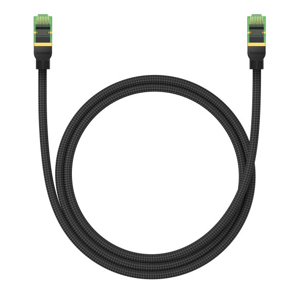 Ātrs tīkla kabelis LAN RJ45 Cat.8 40Gbps melns 1m melns