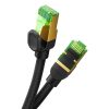 Ātrs tīkla kabelis LAN RJ45 Cat.8 40Gbps melns 1m melns