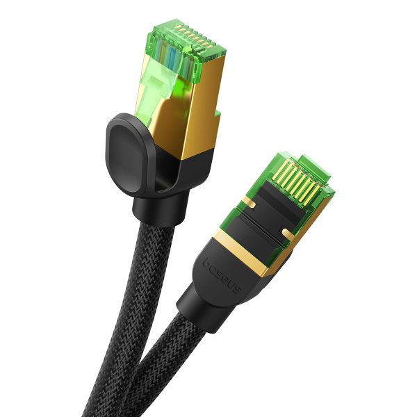 Ātrs tīkla kabelis LAN RJ45 Cat.8 40Gbps melns 1m melns