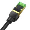 Ātrs tīkla kabelis LAN RJ45 Cat.8 40Gbps melns 1m melns