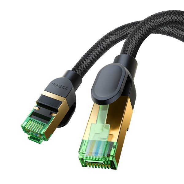 Ātrs tīkla kabelis LAN RJ45 Cat.8 40Gbps melns 1m melns