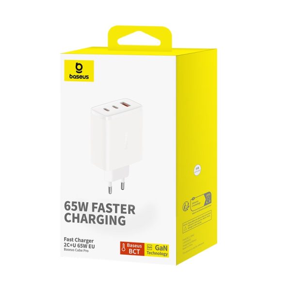 Gan Cube Pro 65W 2x USB-C USB-A USB-A lādētāja lādētājs