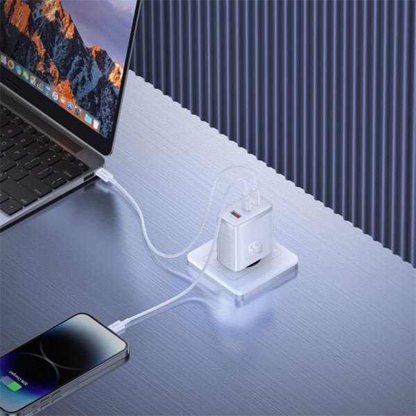 Gan Cube Pro 65W 2x USB-C USB-A USB-A lādētāja lādētājs