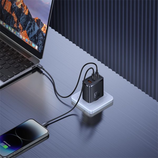 Gan Cube Pro 65W 2x USB-C USB-A-A lādētājs