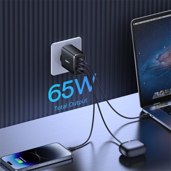 Gan Cube Pro 65W 2x USB-C USB-A-A lādētājs